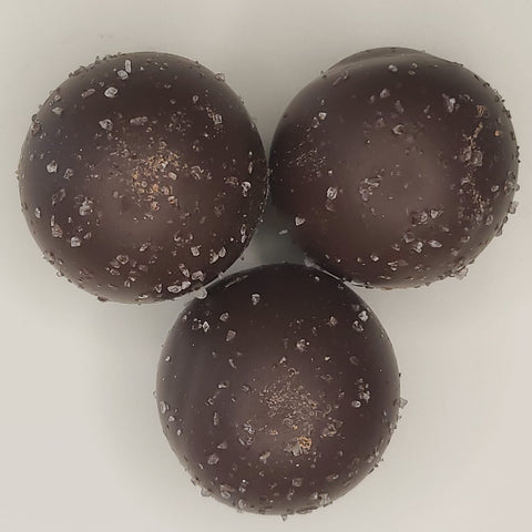 Dark Chocolate Sea Salt Caramel Dessert Truffles
