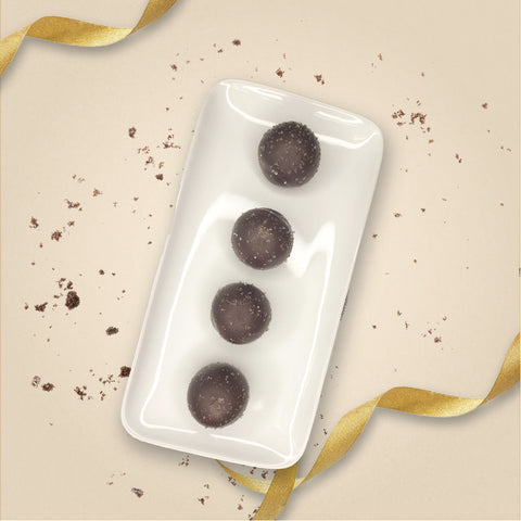 Dark Chocolate Sea Salt Caramel Dessert Truffles
