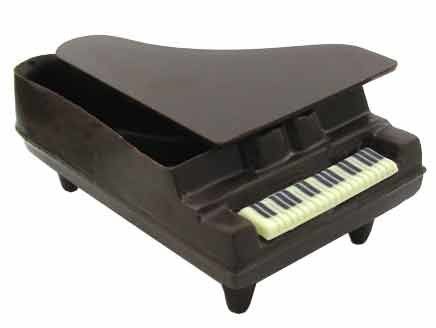 Piano W/Lid Dark Choc/Wh Keys