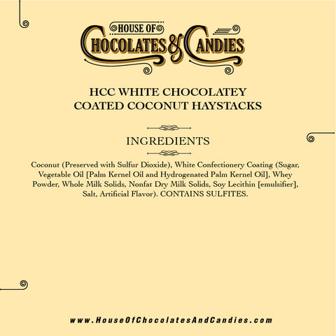 White Chocolatey Coated Coconut Haystacks