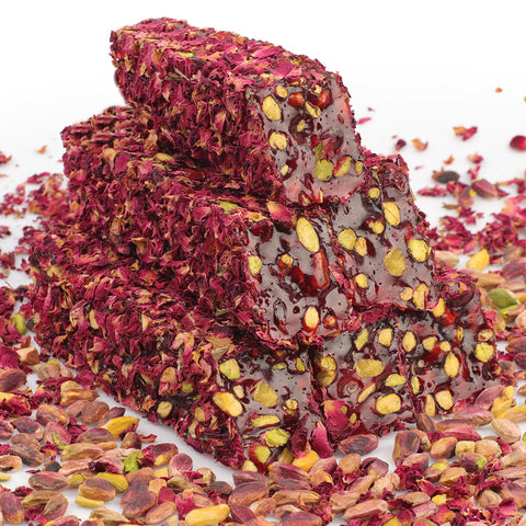 Rose Leaf Pomegranate Pistachio Cut