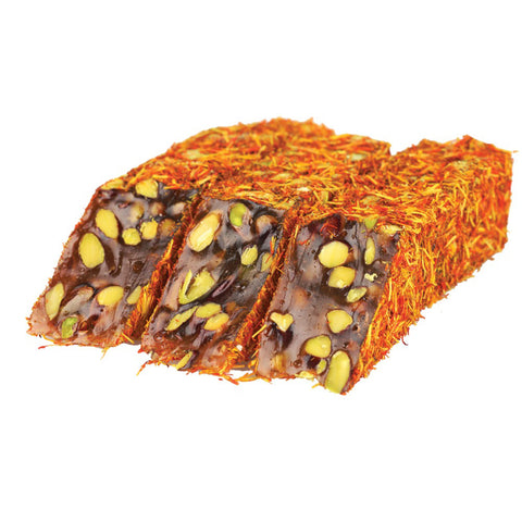 Honey Flavored Pistachio Delight Cut Coated With Saffron