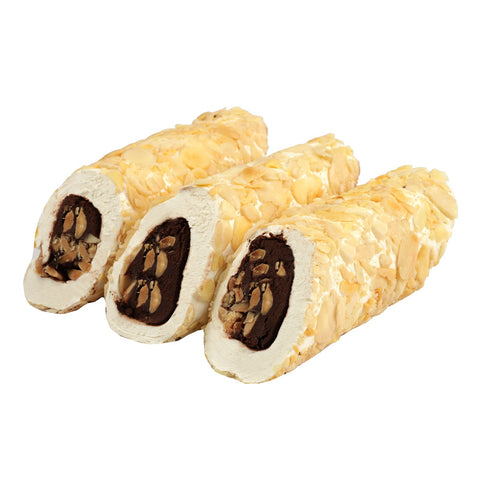 Milk Chocolate Almond Roll Coated With Almond Fillets