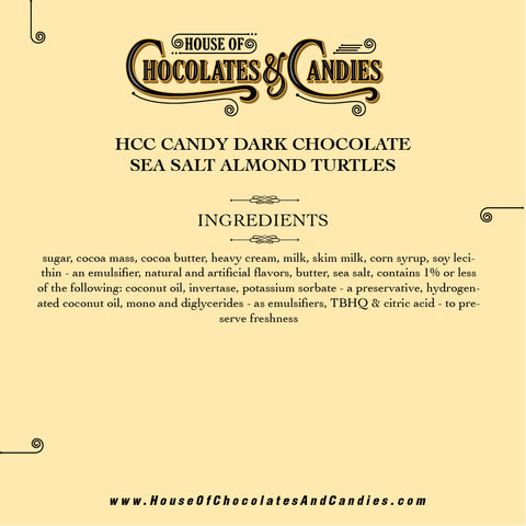 Candy Dark Chocolate Sea Salt Almond Turtles