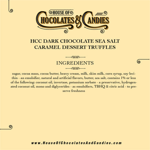 Dark Chocolate Sea Salt Caramel Dessert Truffles